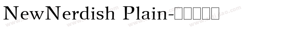 NewNerdish Plain字体转换